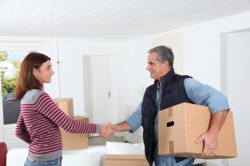 Furniture dismantling and loading during an office relocation