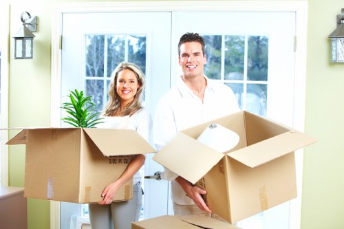 Packing and organising office equipment for a local move