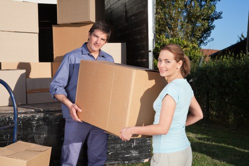 Removal team loading furniture for a Forest Gate house or flat move